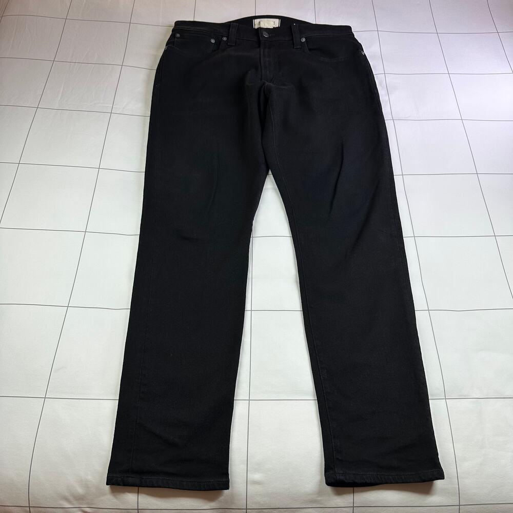 Madewell Jeans Mens 35x32 Black Athletic Slim Denim 5 Pocket Stretch Casual